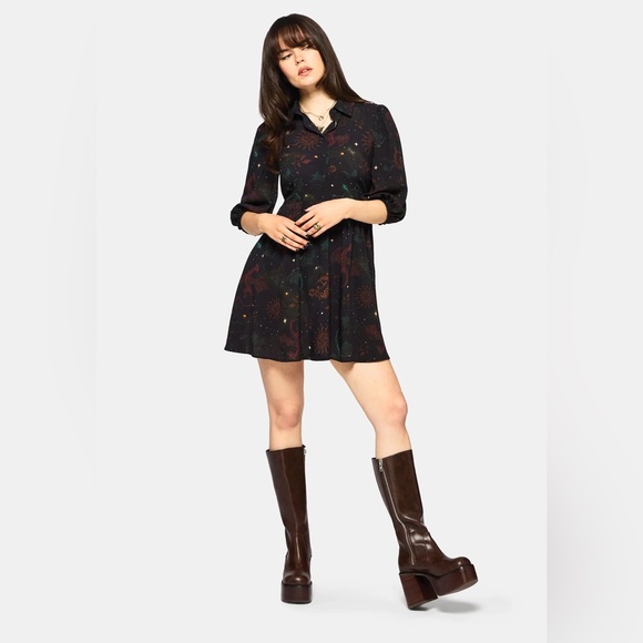 Disturbia Phoenix Dragon Printed Mini Shirt Dress - Picture 6 of 9